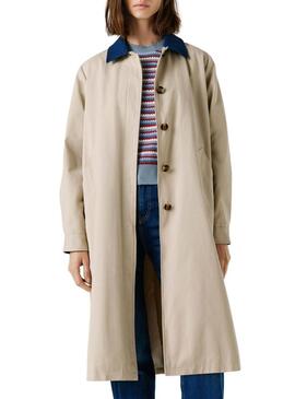 Trench coat Pepe Jeans Fionna bege para mulher
