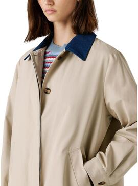 Trench coat Pepe Jeans Fionna bege para mulher