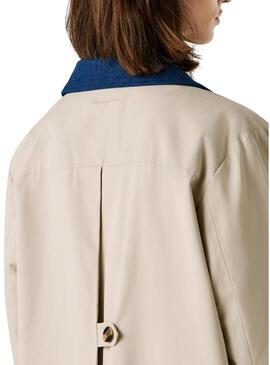 Trench coat Pepe Jeans Fionna bege para mulher