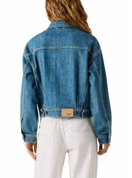 Jaqueta jeans Pepe Jeans Relaxed azul para mulher.