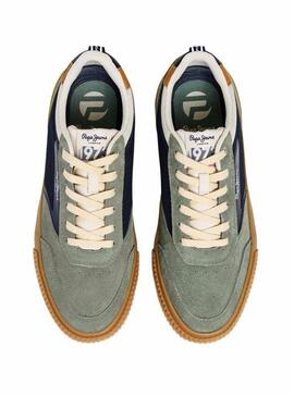 Sapatilhas Pepe Jeans Nolan Street verde para homem.