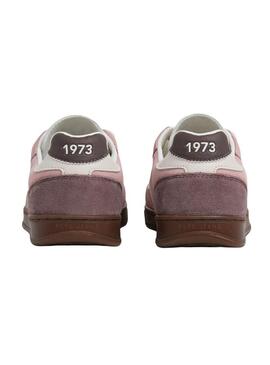 Sapatilhas Pepe Jeans Ball em pele rosa para mulher