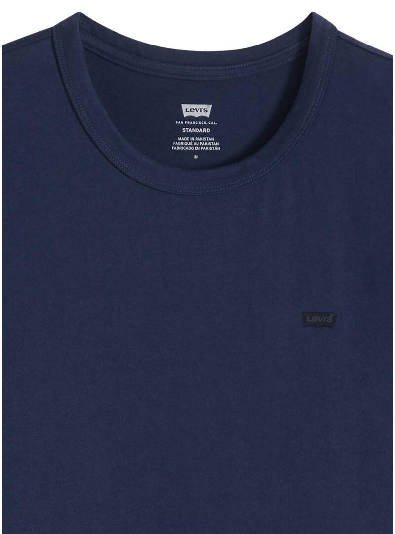 Camiseta Levis Original Tee azul marinho para homens.