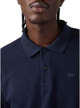 Camisa polo Levis Original azul marinho para homem.
