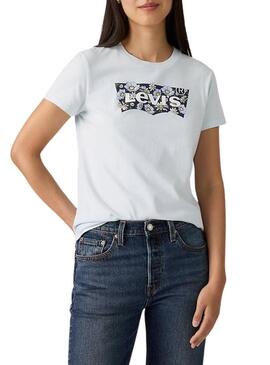 Camiseta Levis The Perfect Tee branca para mulher.