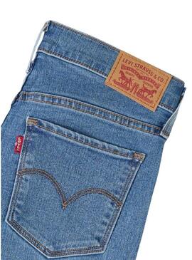 Calças de ganga Levis 314 Shaping Straight azul para mulher