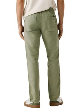 Calça chinesa Pepe Jeans Pull On Comfort verde para homem.