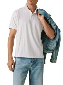 Camisa Pepe Jeans Oscar branca para homem.
