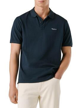 Camisa Polo Pepe Jeans Oscar azul marinho para homem.