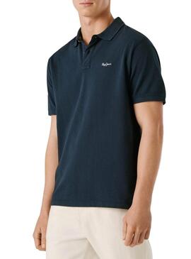 Camisa Polo Pepe Jeans Oscar azul marinho para homem.