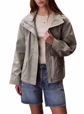 Parka Calvin Klein Jeans Tech verde para mulher.