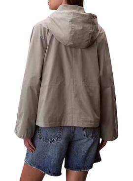 Parka Calvin Klein Jeans Tech verde para mulher.