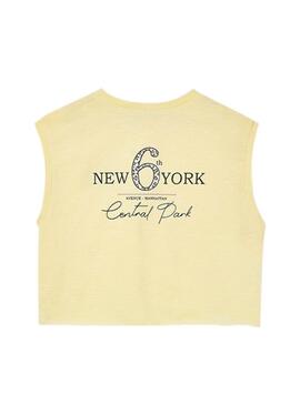 Camiseta regata gráfica Baunilha.