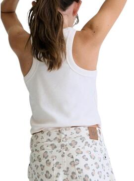 Camiseta Mayoral com alças em branco para menina.