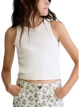 Camiseta Mayoral com alças em branco para menina.