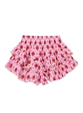 Saia-calça Mayoral rosa com babados para menina.
