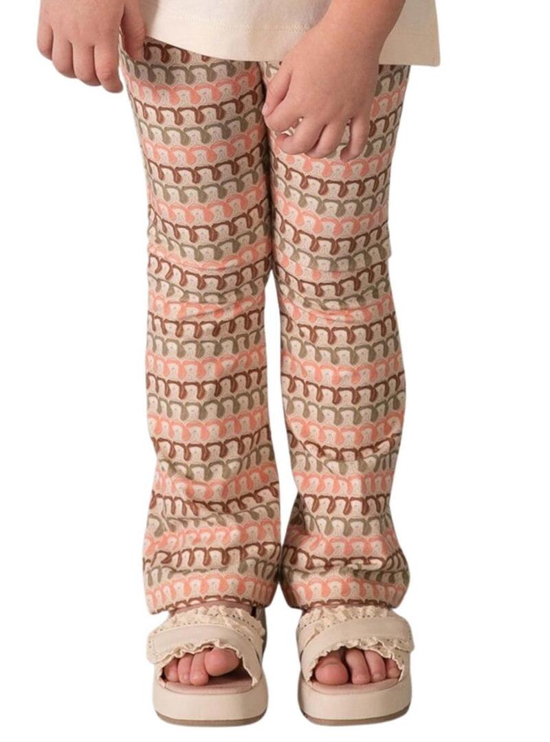 Conjunto de flores laranja com estampa para menina.