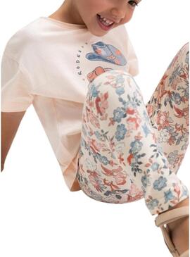 Conjunto Mayoral rosa com desenho de gorros para menina.