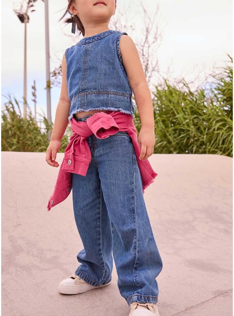 Calça de ganga da Mayoral com fecho azul para menino.