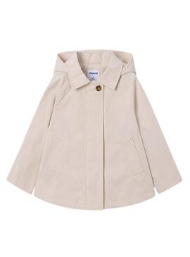 Corta-vento Mayoral bege com zíper para menina.