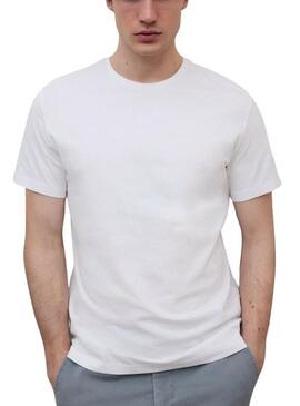 Camiseta Ecoalf Act branca para homem.