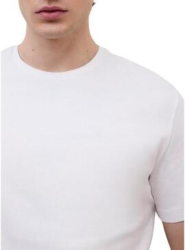 Camiseta Ecoalf Act branca para homem.
