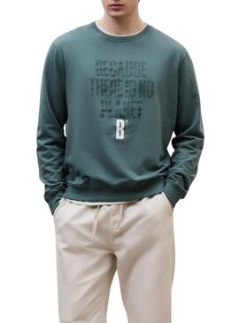 Moletom Ecoalf Bardera verde para homem.