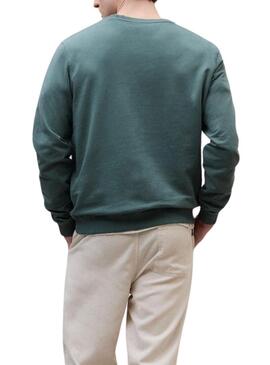 Moletom Ecoalf Bardera verde para homem.