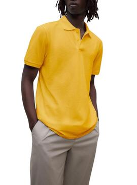 Camisa Polo Ecoalf Tedan amarelo para homem.