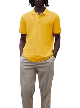 Camisa Polo Ecoalf Tedan amarelo para homem.