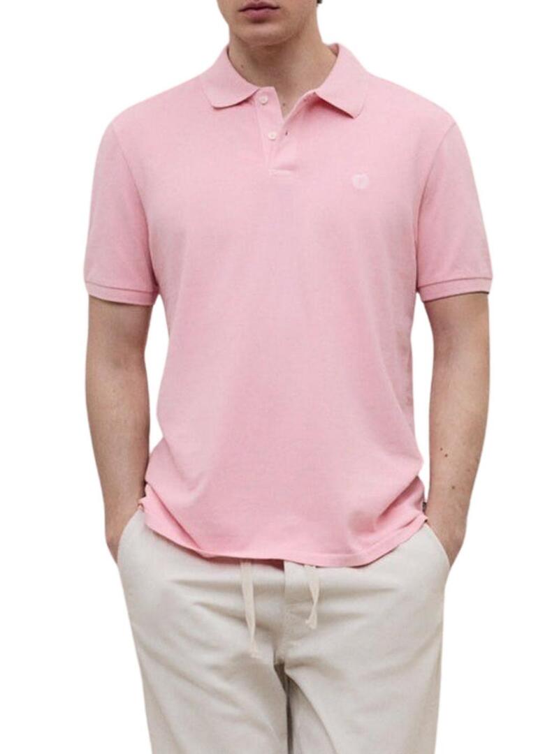 Camisa Polo Ecoalf Tedan rosa para homem