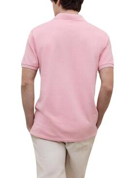 Camisa Polo Ecoalf Tedan rosa para homem
