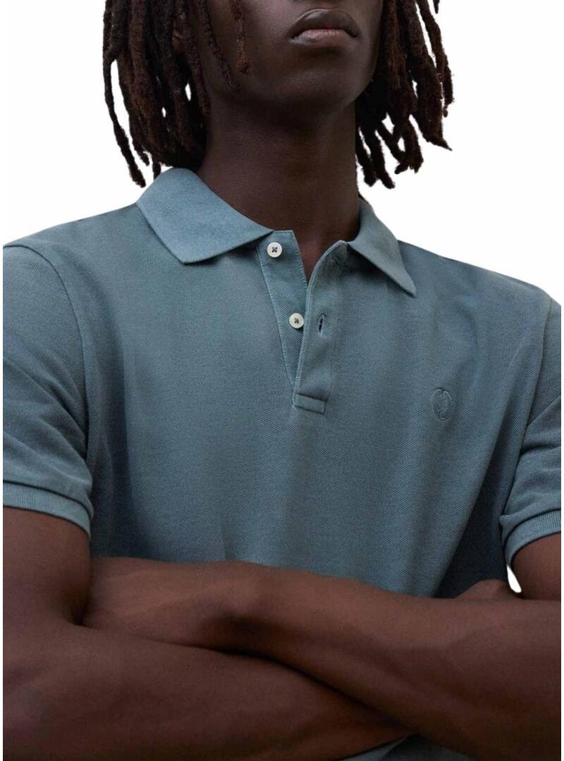 Polo Ecoalf Tedan verde para homem.