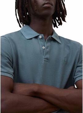 Polo Ecoalf Tedan verde para homem.