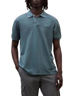 Polo Ecoalf Tedan verde para homem.