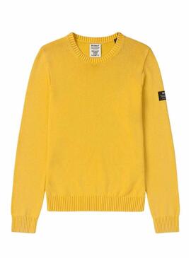 Camisa de mangas compridas Ecoalf Tail amarela para homem.