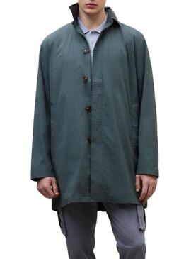 Gabardina Ecoalf Packable Vestal verde para hombreTradução em português: Trench coat Ecoalf Packable Vestal verde para homem