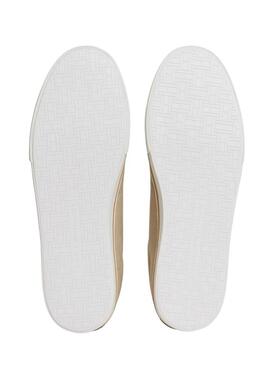 Sapatilhas Tommy Jeans Vulc de lona camel para homem.