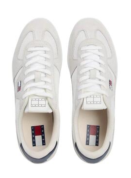 Sapatilhas Tommy Jeans Greenwich textura mista cinza para homem.