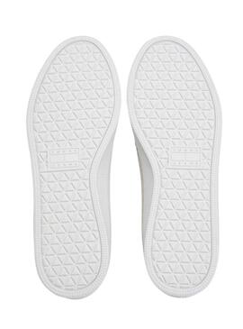 Sapatilhas Tommy Jeans Greenwich textura mista cinza para homem.