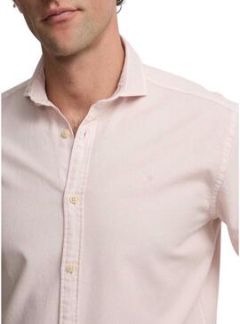 Camisa Silbon Sport coral para homem.