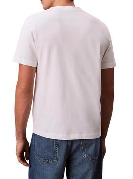 Camiseta Calvin Klein Jeans March branco para homem.