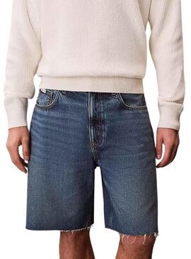 Bermudas Calvin Klein Jeans anos 90 em denim medio para homem.