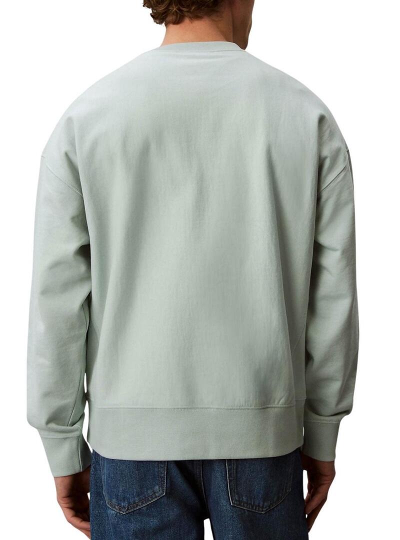 Moletom Calvin Klein Jeans turquesa para homem.