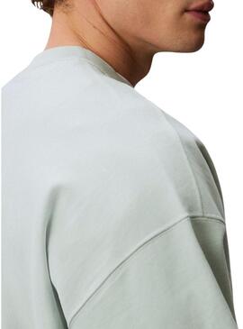 Moletom Calvin Klein Jeans turquesa para homem.