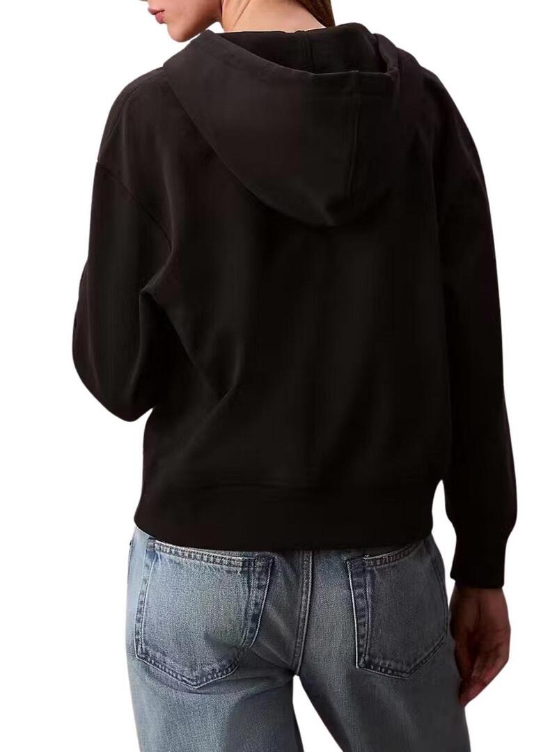 Moletom Calvin Klein Jeans Archive Logo preto para mulher