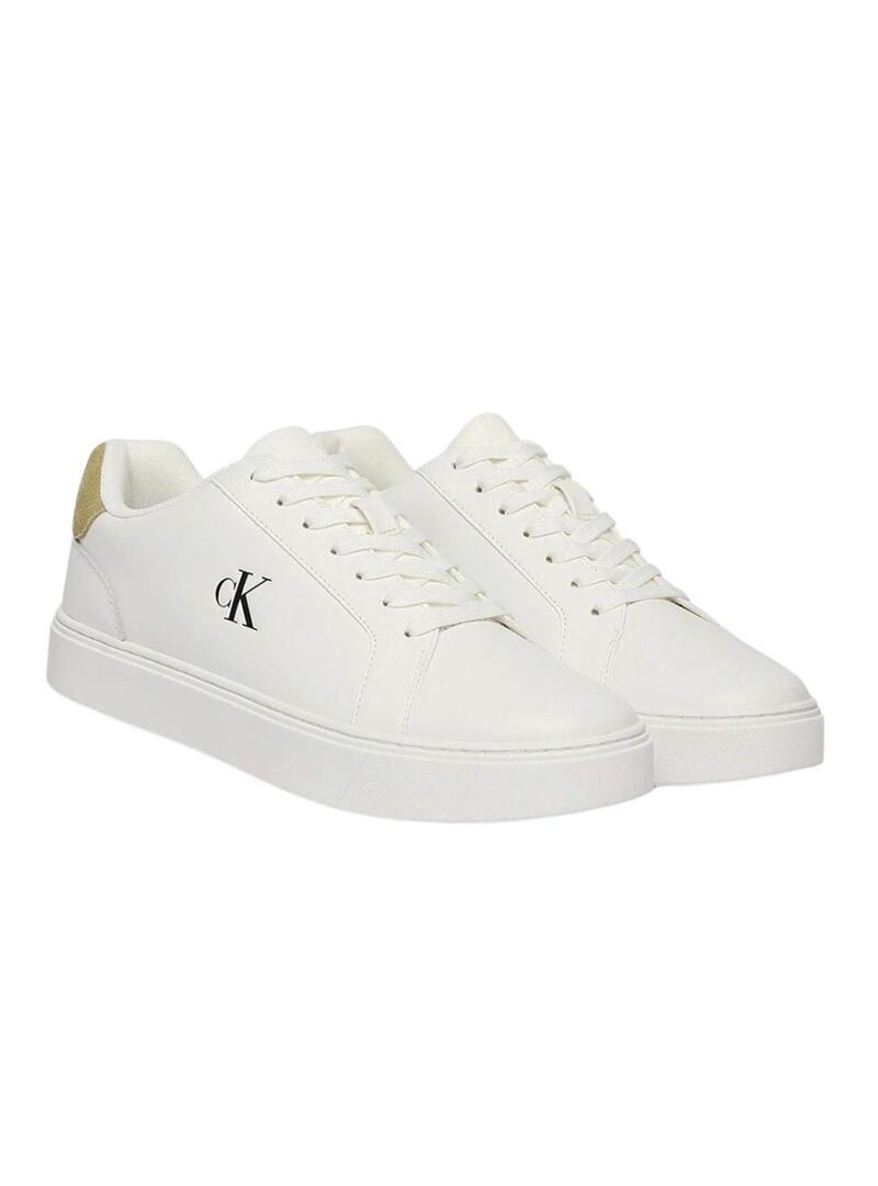Sapatilhas Calvin Klein Jeans Classic Cupsole branco para homem.