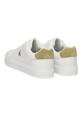 Sapatilhas Calvin Klein Jeans Classic Cupsole branco para homem.