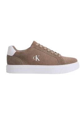 Sapatilhas Calvin Klein Jeans Classic Cupsole castanhas para homem.
