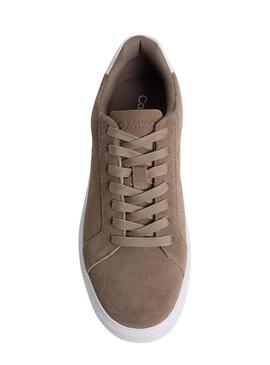 Sapatilhas Calvin Klein Jeans Classic Cupsole castanhas para homem.